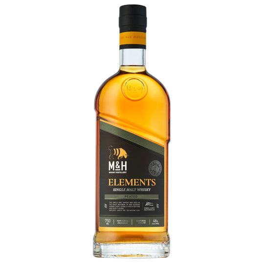 M&H ELEMENTS PEATED SINGLE MALT 750 mL